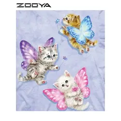 Zooya алмазов картина милый котенок Товары для кошек 3D поделки пасты дрель ручной работы Вышивка с кристаллами Вышивка рукоделие bb631