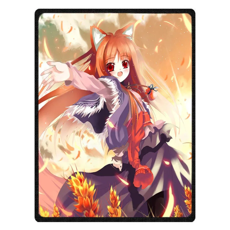 spice and Wolf Soft Flannel Fleece Kids Travel Blanket Winter Baby Nap Warm Blankets Customized Bedspread