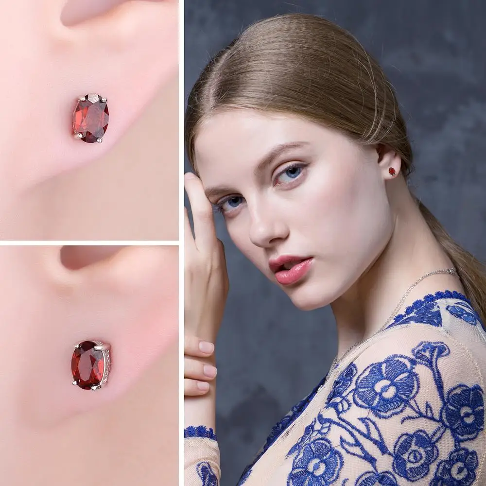 Orecchini A Perno In Argento 925 Con Citrino CZ 4mm - Pietra Portafortuna In Confezione Regalo