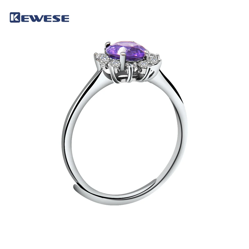 

Amethyst ring, natural stone and silver