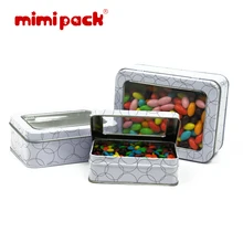 Mimipack набор из 24 функциональных прямоугольных жестяных коробок 4 узоров, упаковка для косметики, 107x72x35 мм