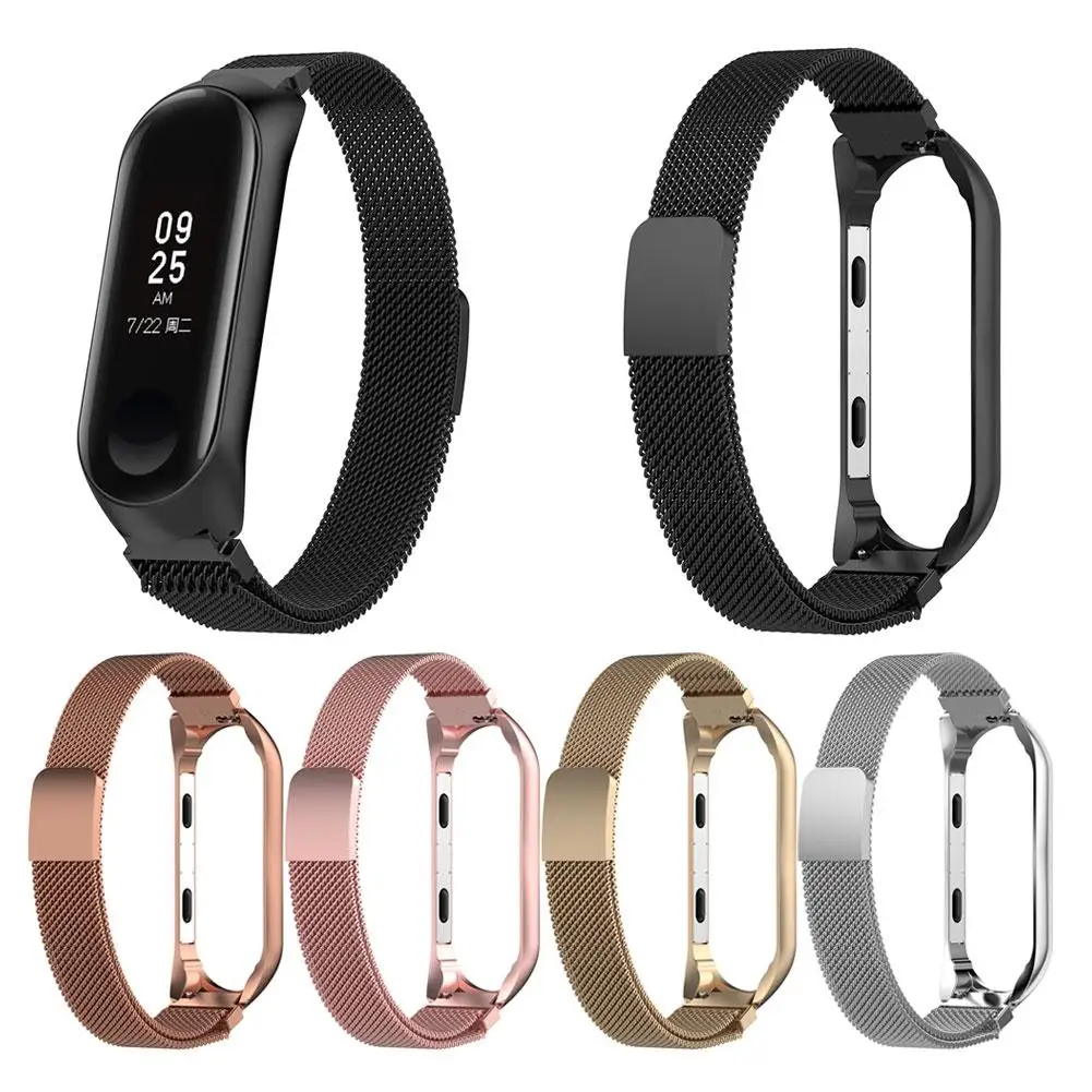 

Exquisite Replacement Wristband Metal Frame Watchband for Xiaomi Mi Band 3