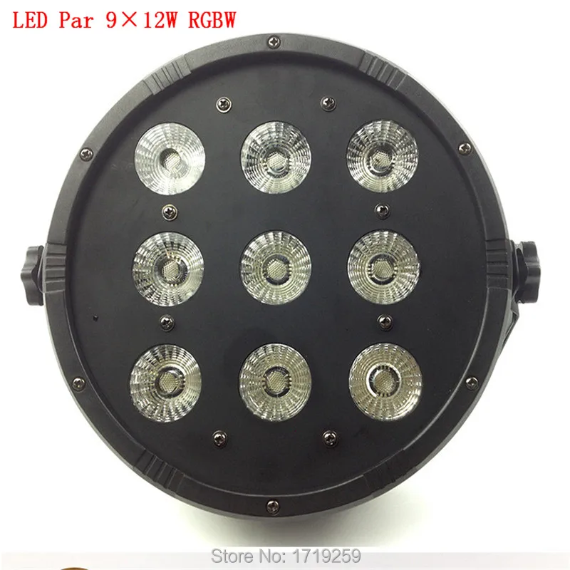 ФОТО 20pcs/lot Fast Shipping LED Fat Par 9X12W LED Light RGBW 4IN1 LED Light Stage DJ Light DMX Led Par Party Lights