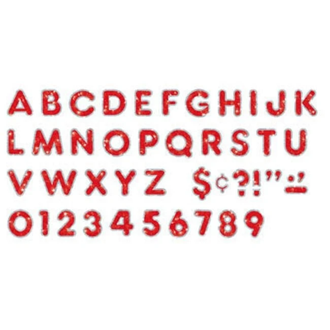 TREND ENTERPRISES T-79622 RED SPARKLE PLUS 2 READY LETTERS