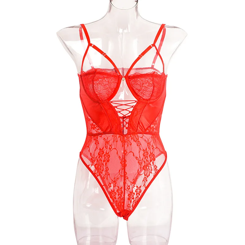 Ellolace Lace Up Lace Jumpsuit Overalls for Women Sexy Body Backless Transparent Bodycon Rompers 2019 Hollow Out Women Bodysuits Ellolace Lace Up Lace Jumpsuit Overalls for Women Sexy Body Backless Transparent Bodycon Rompers 2019 Hollow Out Women Bodysuits