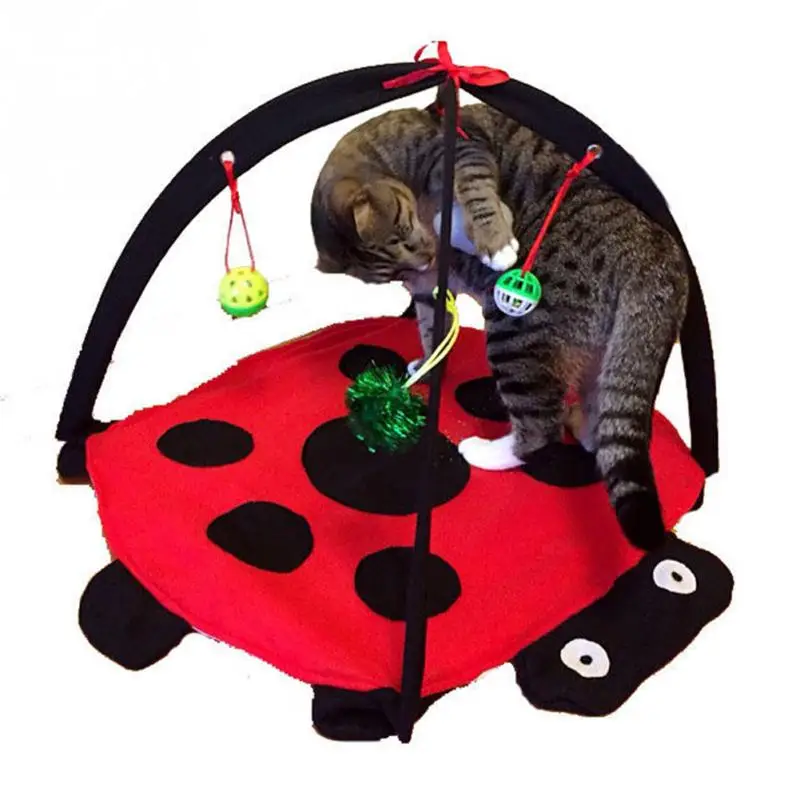 Pet Cat Bed Cat Play Tent Toys Mobile Activity Playing Bed Toys Cat Bed Pad Blanket House Pet