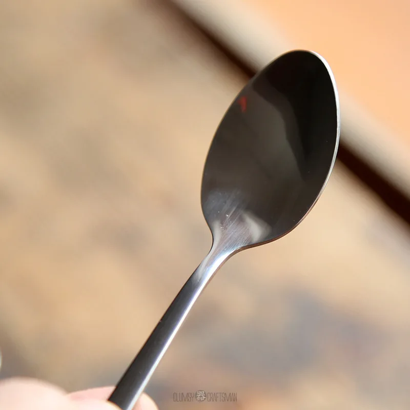 1 шт. посуда для торта нержавеющая сталь для ложек Чай Кофе Мороженое Ложка чайные ложки столовые приборы кухонный инструмент 5D