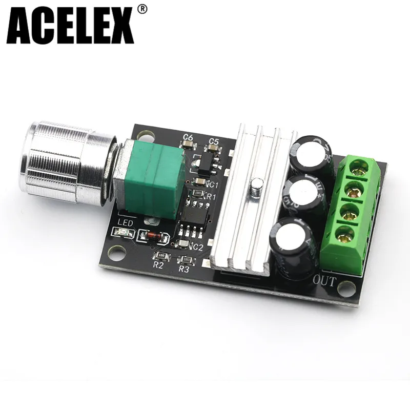 

DC 6V 12V 24V 28VDC 3A 80W PWM Motor Speed Controller Regulator Adjustable Variable Speed Control With Potentiometer Switch