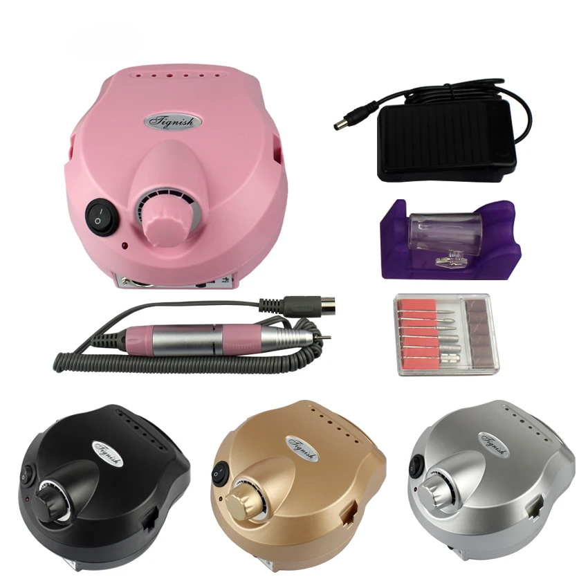 

Tignish 1Set 35000RPM Professional Electric Nail Drill File Bit Machine Manicure Kit 110V/220V Pedicure Equipment Polisher Tools
