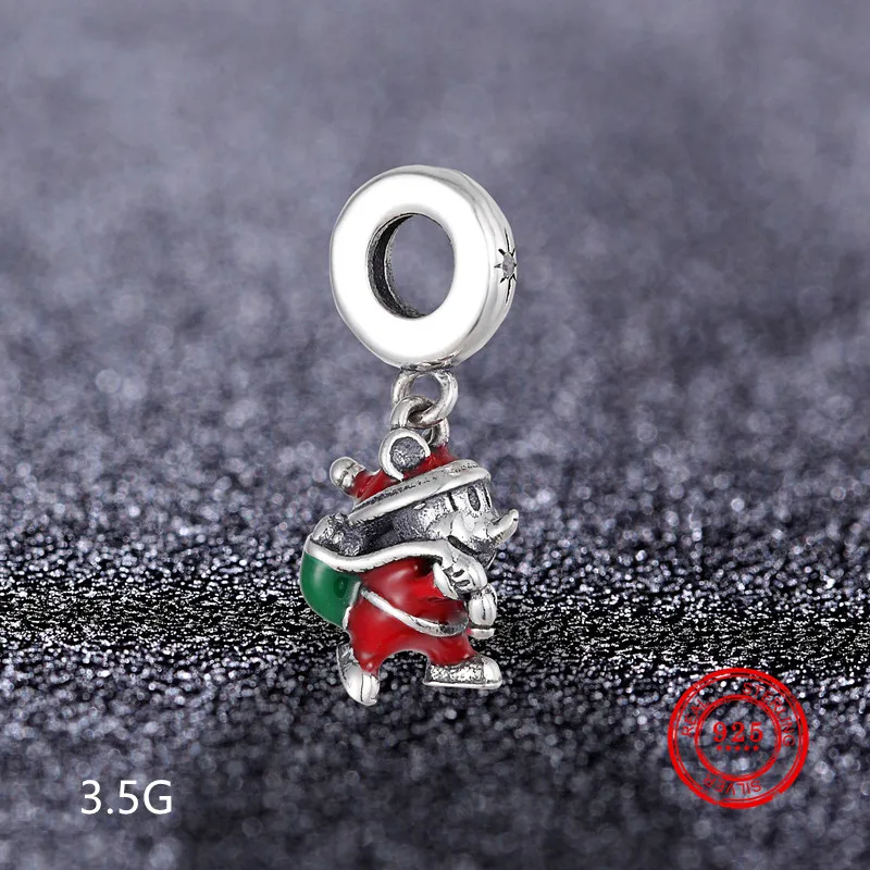 

Genuine 100% 925 Sterling Silver Beads Pendant / Santa Claus / Tower / For Pandora Bracelet Original DIY Jewelry Wholesale