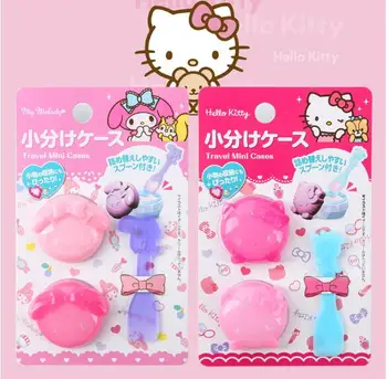 

10 Packs 2 Pcs in 1 Pack Cartoon Melody Office Travel Cosmetic Lotion Glass Storage Bottle Jars With A Stick