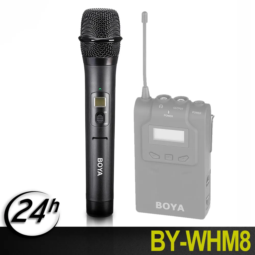 

Hot BOYA BY-WHM8 Microphone UHF transmission with 48UHF channels Work with BY-WM8 /BY-WM6 Receiver Wireless Handheld Mic System