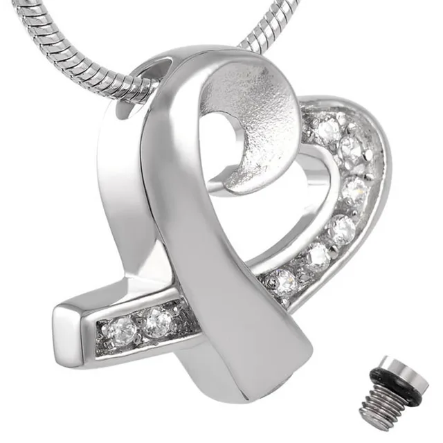 Colgante de cristal con forma de urna para mujer, collar conmemorativo de acero inoxidable con diseño de urna de corazón, para cenizas, recuerdo, joyería, 8387 Colgante de cristal con forma de urna para mujer, collar conmemorativo de acero inoxidable con diseño de urna de corazón, para cenizas, recuerdo, joyería, 8387