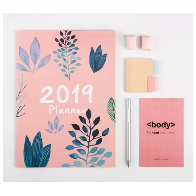 aliexpress com buy 2019 notebook kawaii 365 daily weekly monthly school year calendar 2019 17