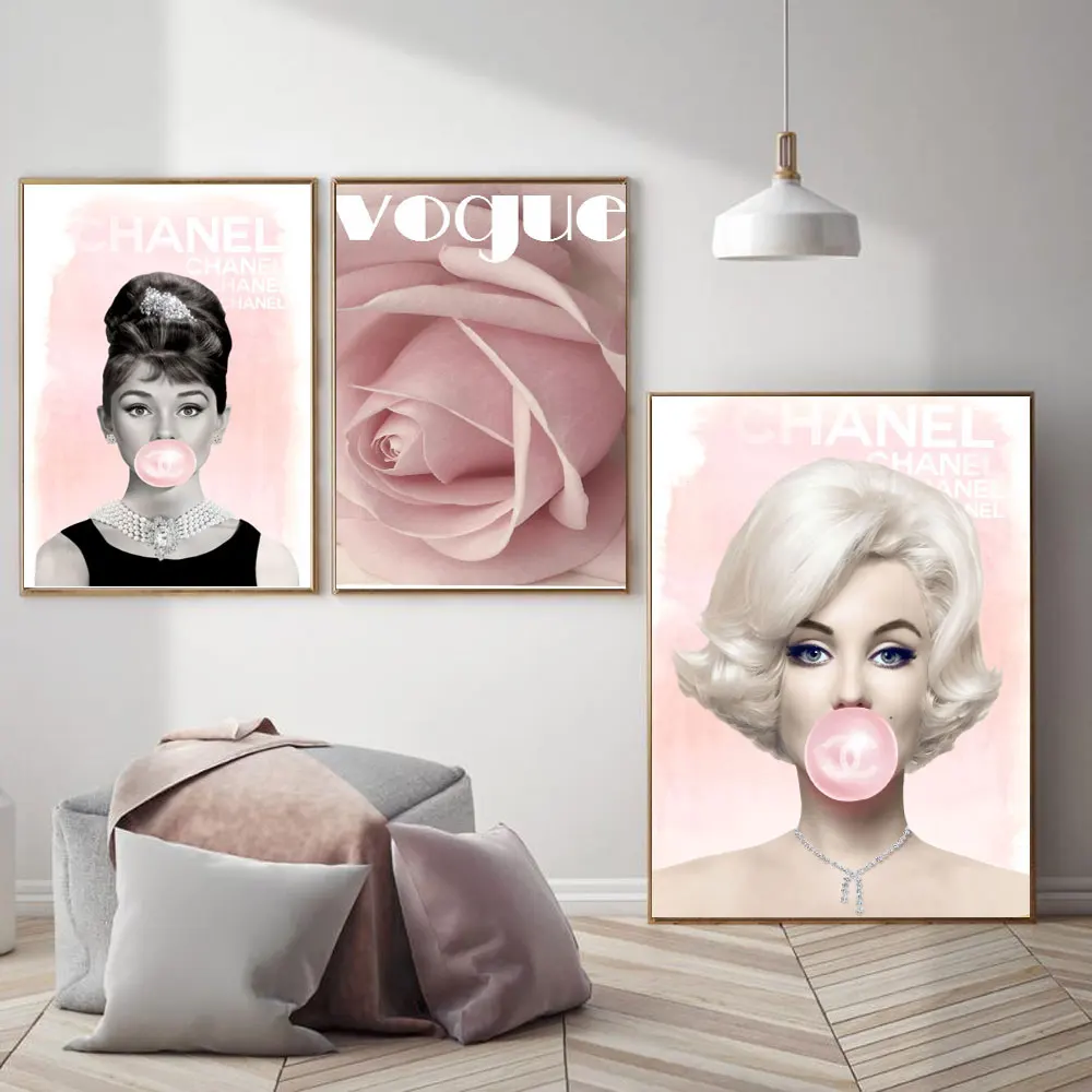 

Marilyn Monroe Audrey Hepburn Bubble Quotes Canvas Painting Prints and Posters Wall Pictures for Living Room Wall Art Home Decor