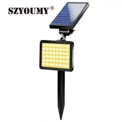 SZYOUMY Регулируемый 48 Светодиодный Освещение для лужайки на солнечной батарее 5 режимов супер яркий настенный светильник прожектор уличная