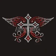 BlingQueen 25 шт./партия, Корейское качество, железо на страз, Аппликации, крест дизайн
