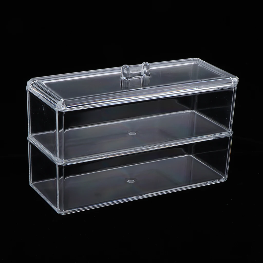 2 Layer Removable Large Storage Organizer Case for Makeup Brushes Pencil Pen Jewelry with Lid