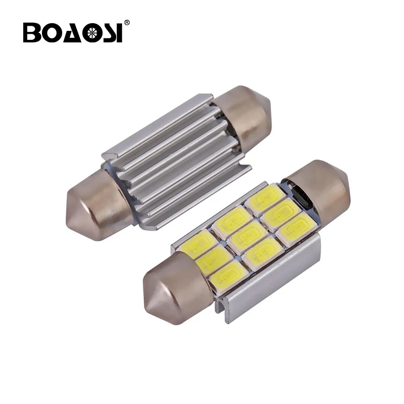2x C5W Светодиодные Лампы Canbus Festoon свет 36 мм 39 41 с чипами Cree яркий белый C10W авто лампа