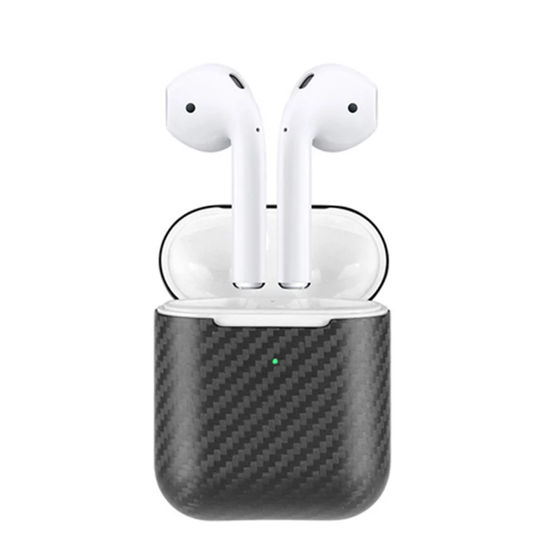 Чехол из углеродного волокна для Apple AirPods беспроводной зарядный чехол Bluetooth наушники крышка для AirPods 2 Air Углеродные аксессуары