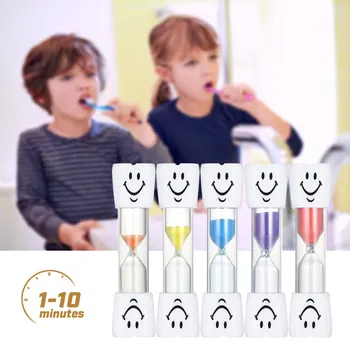 

5pcs Mini Colorful Hourglass Sandglass(1min/2mins/3mins/5mins/10mins) Cooking Sand Clock Kids Tooth Brushing Timer
