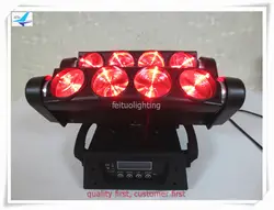 4 шт./лот 8x10 Вт луч паук этап Moving Head Light RGBW Quad Цвет 4in1 вечерние эффект освещения луч света для DJ Дискотека