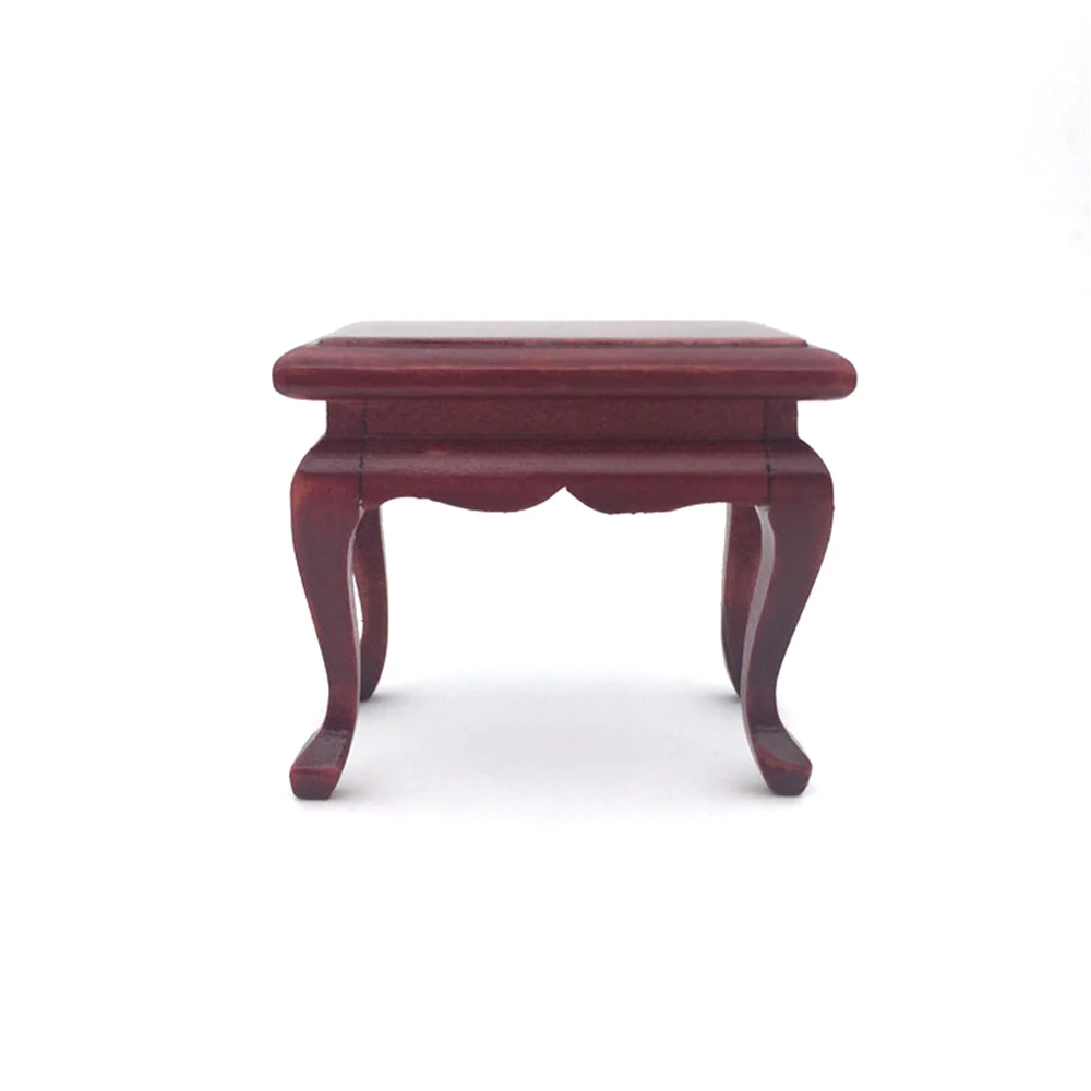 1/12 دمية مصغرة اكسسوارات البسيطة خشبية خمر نهاية الجدول محاكاة طاولة شاي الأثاث اللعب ل دمية ديكورات منزلية