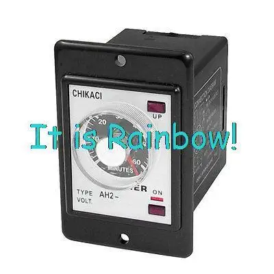 

Free Shipping Rotary Knob DPDT 8P 60 Minutes 60Min Timing Time Relay AC 220V w LED Indicator