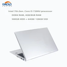 Ноутбук GMOLO 13," Core I5 7th. Gen portatil DDR4 4G/8G ram 500GB HDD+ 64GB SSD aluminium windows 10 ultrabook