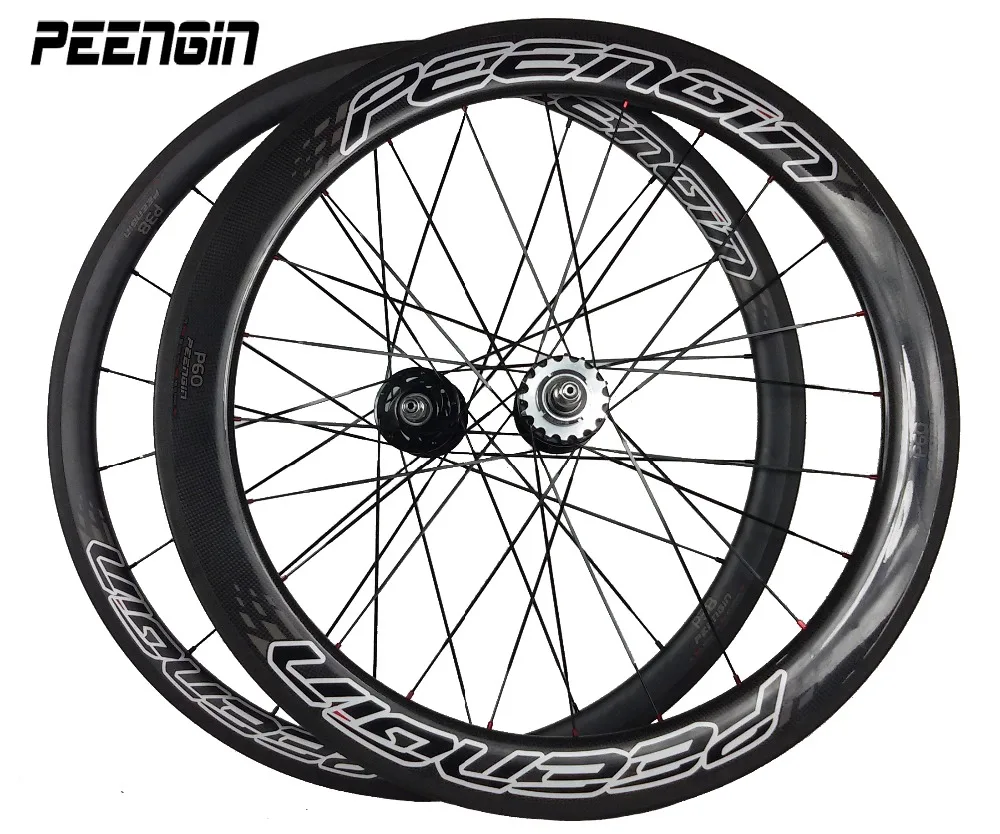 Discount Hot saling carbon aero wheel cover 700C Track Bike Wheels 38x25mm Front 60mm Rear mixed Carbon Clincher Track Bike Fixed Gear 1