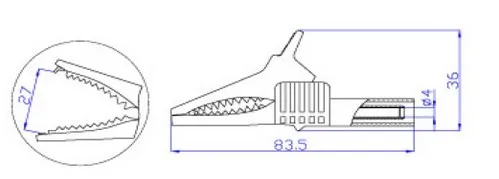 2 шт изоляция 32А 1000 в Большой крокодил зажим для 4 мм банан джек мультиметр ручка HV тест батареи тест автомобильный крокодил зажим