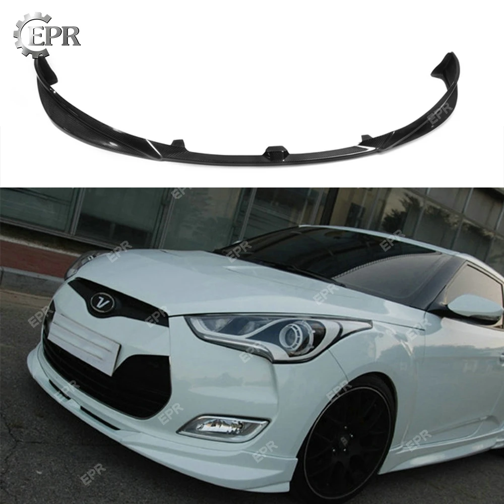 УГЛЕРОДНЫЙ передний бампер для губ Hyundai Veloster углеродное волокно NEFD NAV комплекты