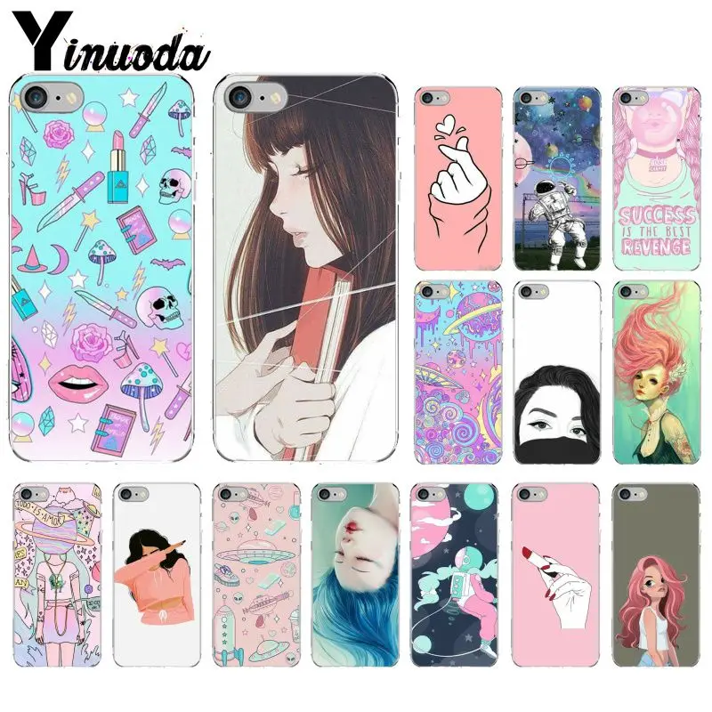 Yinuoda Girly Pastel Witch GOTH DIY Окрашенные красивые аксессуары для телефона чехол iPhone 8 7 6 6S
