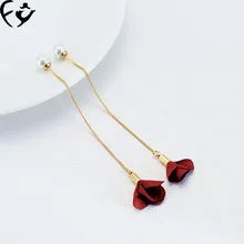 Элегантные серьги в виде цветка с кисточками, простые серьги FY18121001