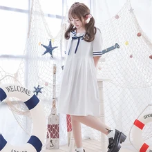 

UPHYD Cute School Dresses Student Navy Sailor Suits Loose Mori Girl Lolita Anime Costume School Uniforms