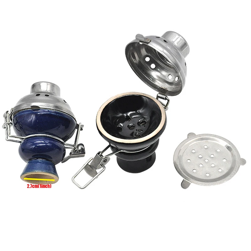 Ceramic Hookah Bowl with Wind Cover Shisha Accessories