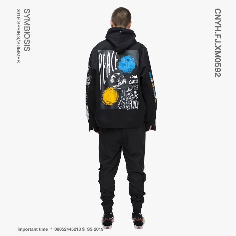 VIISHOW Men's Jackets Brand Graffiti Printed Jackets Chaqueta Hombre 2019 Streetwear Men Jackets and Coats Cardigan JC1172191