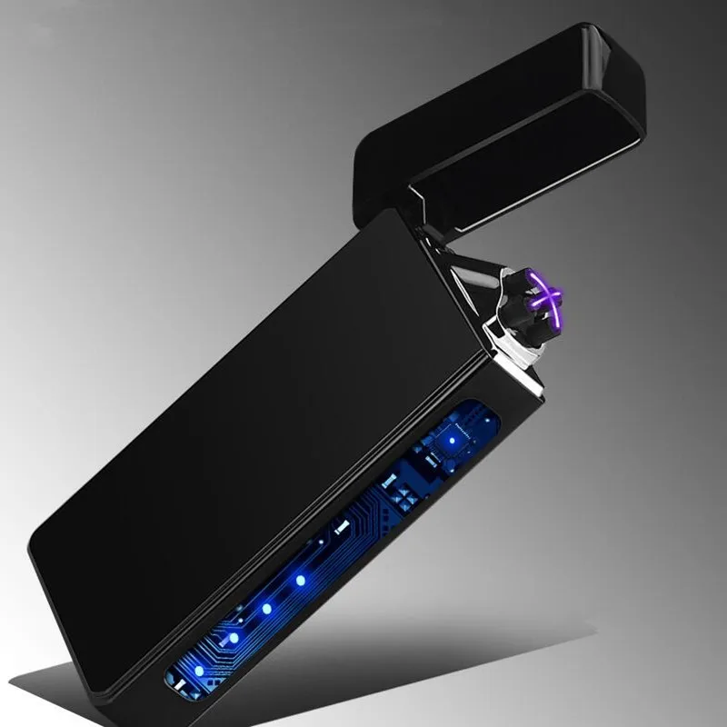USB зарядка сенсорная зажигалка плазменная импульсная двойная дуга ветрозащитная
