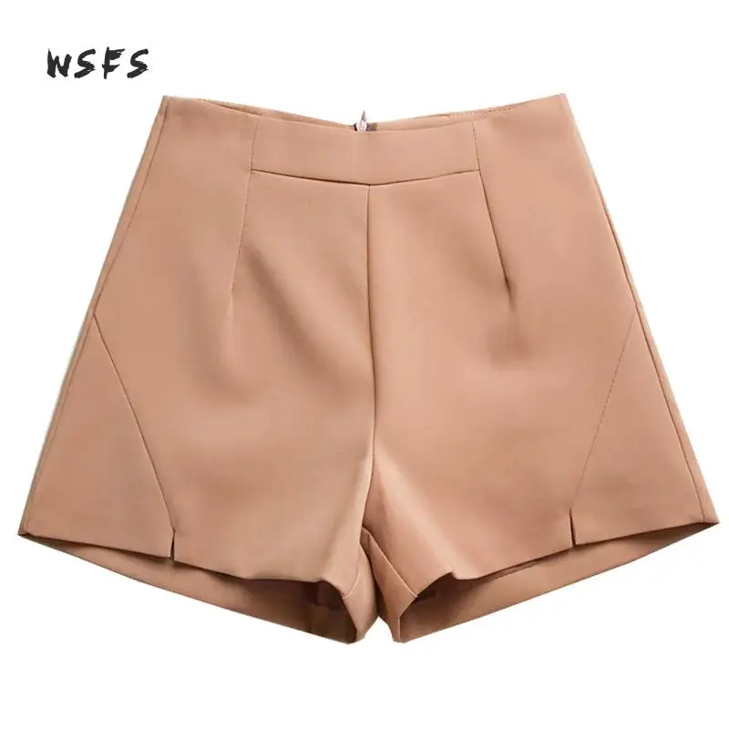 Summer Wide Leg Shorts Women High Waist Work Shorts Black Caramel Short Feminino Boots Palazzo
