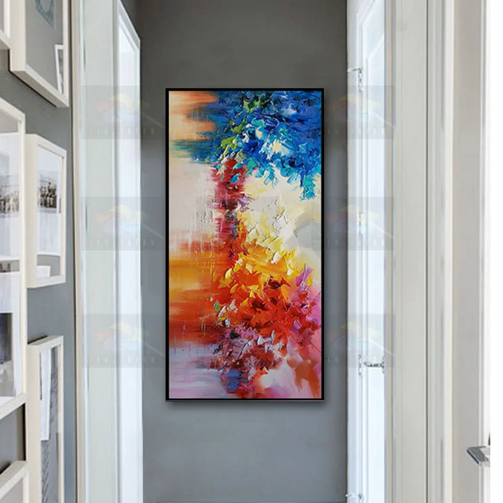 hand-painted Landscape oil painting modern living room decorative painting 100% best Knife painting original  directly from artis YS1-002 (4)