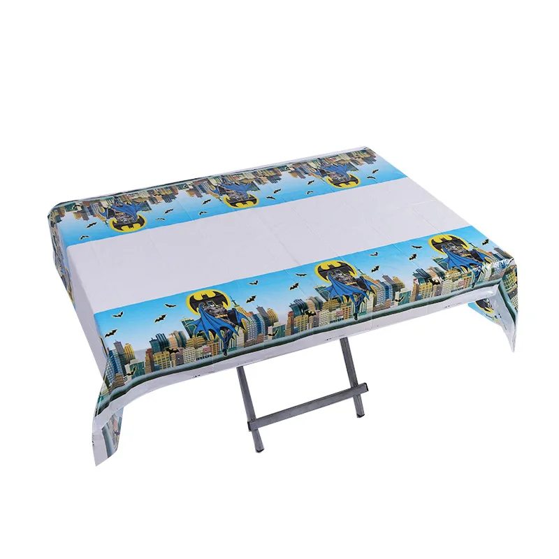

1pc 180*108cm Batman Disposable Table Cloth Map Home Super Hero Theme Tablecloth Tablecover For Kids Boy Girl Birthday Party
