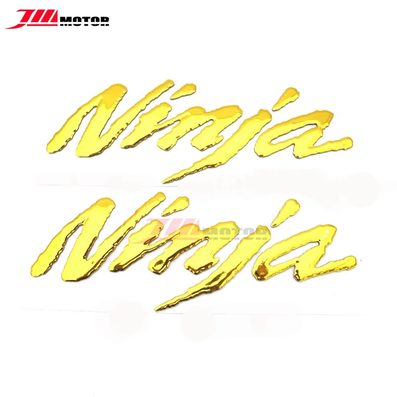 2 шт. Золотая наклейка для мотоцикла 3D логотип ниндзя эмблема Kawasaki Z250 Z300 Z750 Z800 Z1000