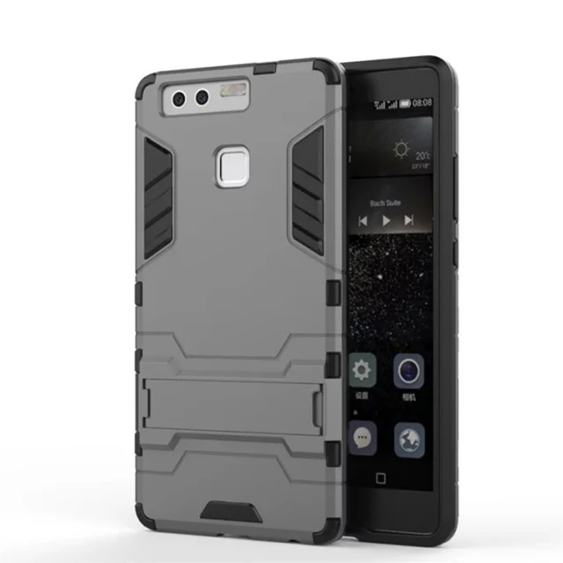 For Huawei P9 Case Cover Phone Bracket Rugged Grain 6 Color Luxury Cases HuaweiP9 |