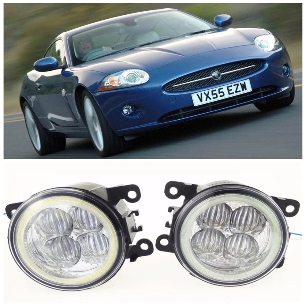 For JAGUAR XK Coupe _J43_ 2006-2015 10W high brightness LED Angel eyes fog lights Car styling fog lamps bburago jaguar e coupe