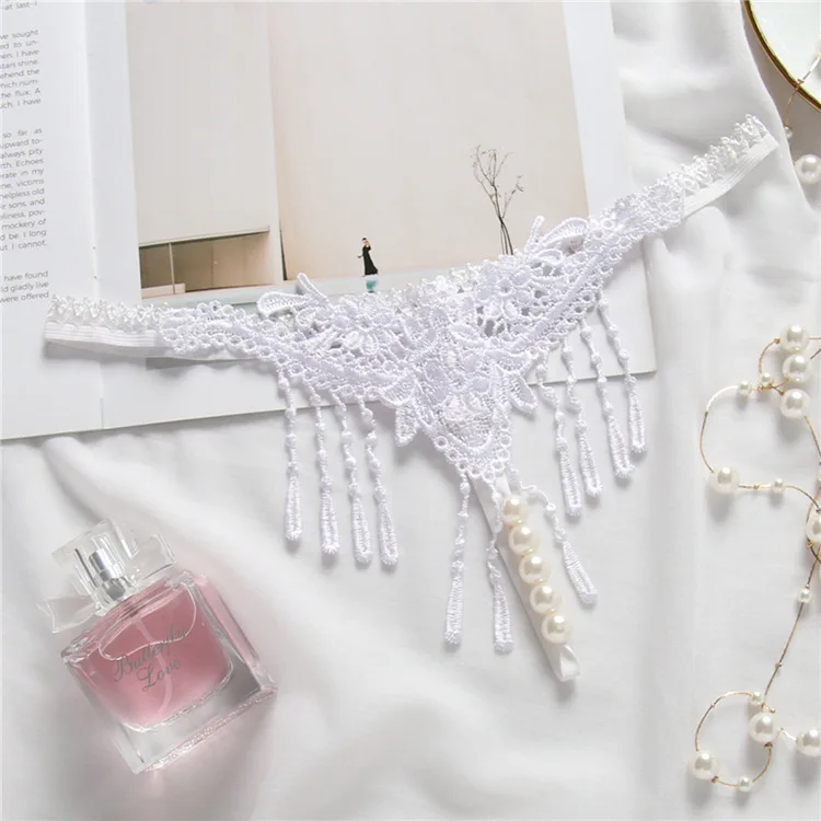 Women sexy lingerie hot erotic sexy Open Panties Porn underwear cheeky transparent seducive sex wear G-string thong with pearl (2)