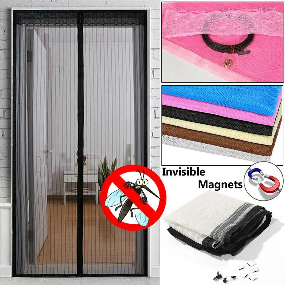 New Magic Door Screen Magnetic Mesh Net Anti Mosquito Insect Fly Bug Curtain UK