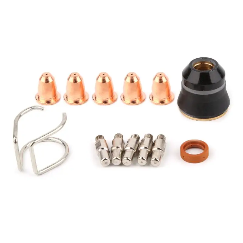 

1 Set Plasma Cutter Accessory Kit Electrodes Gas Diffuser For S45 Trafimet Torch
