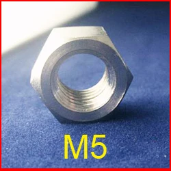 

M5 Hexagon Titanium Ti Hex Nut GR2,100pcs/lot