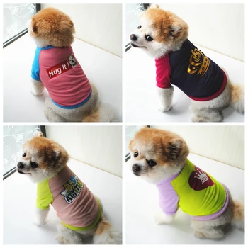 

Summer Dog Clothes for Small Dogs Cat Puppy T-shirt Clothing Breathable Cute Vest Shirt Chihuahua Pug Clothes Pet Product CL0019