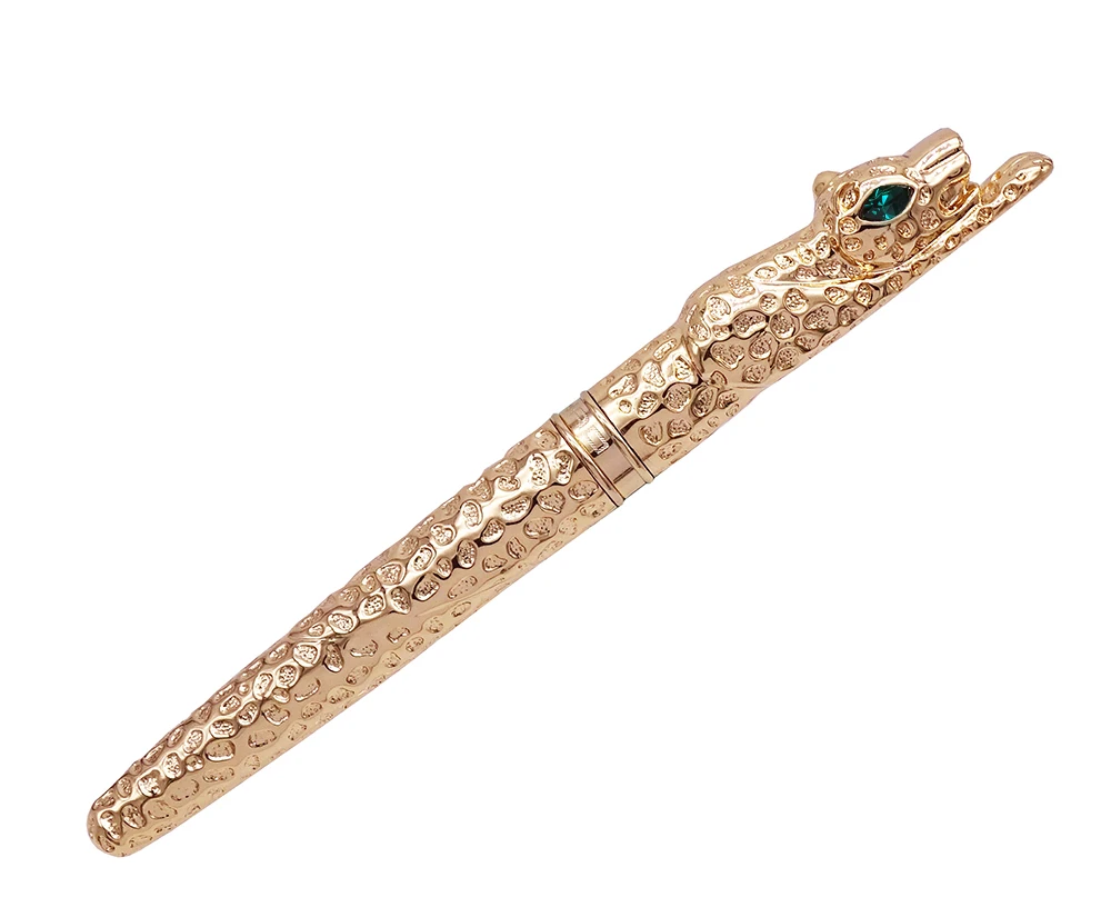 Новинка Jinhao Cheetah полностью Металлическая Золотая шариковая ручка роскошная